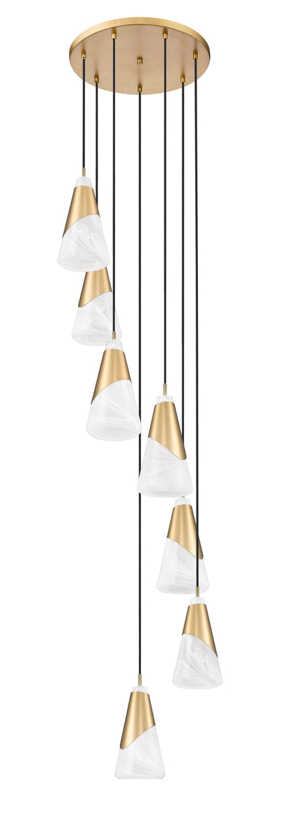 Aimie 7 Light Chandelier Modern Gold