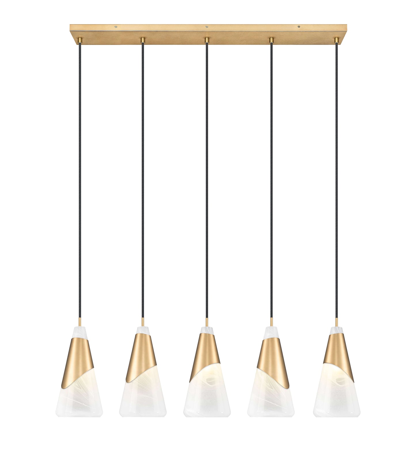 Aimie 5 Light Linear Chandelier Modern Gold