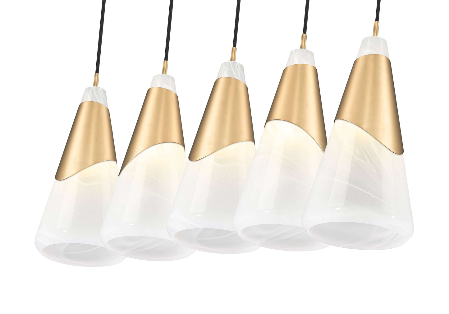 Aimie 5 Light Linear Chandelier Modern Gold