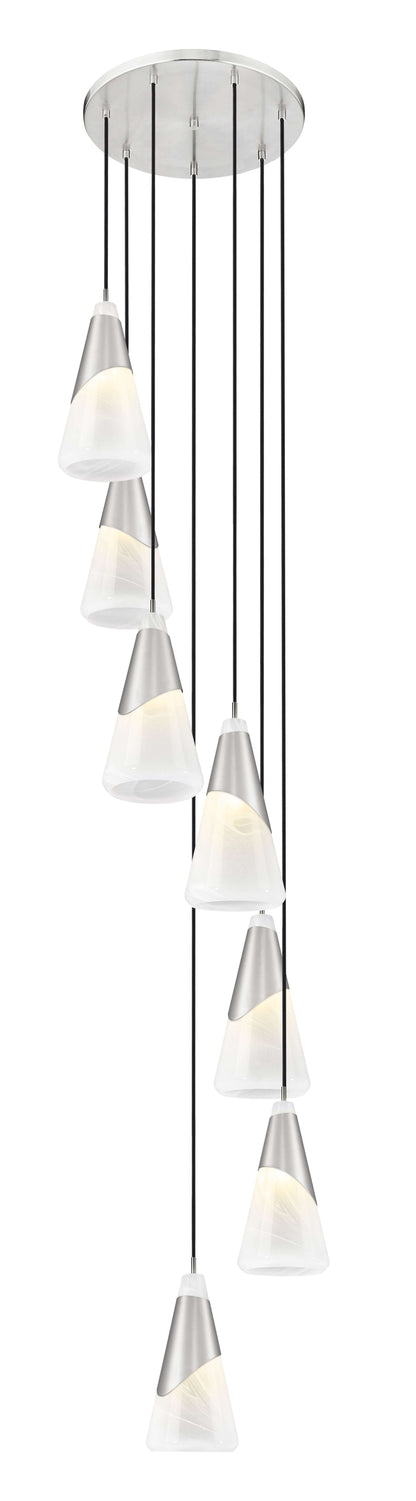 Aimie 7 Light Chandelier Brushed Nickel