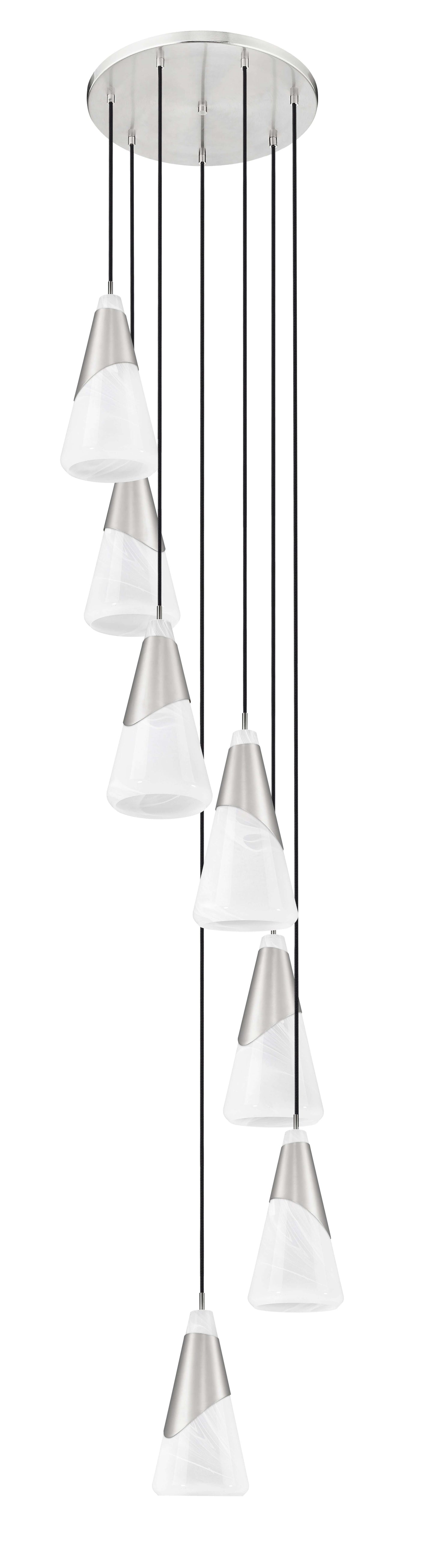 Aimie 7 Light Chandelier Brushed Nickel