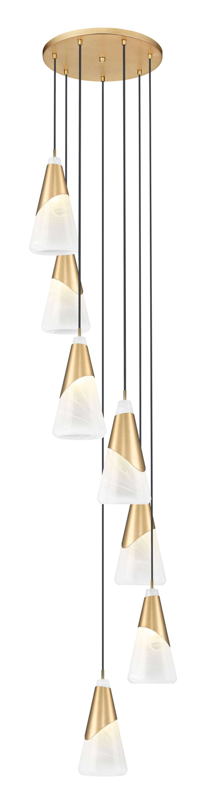 Aimie 7 Light Chandelier Modern Gold