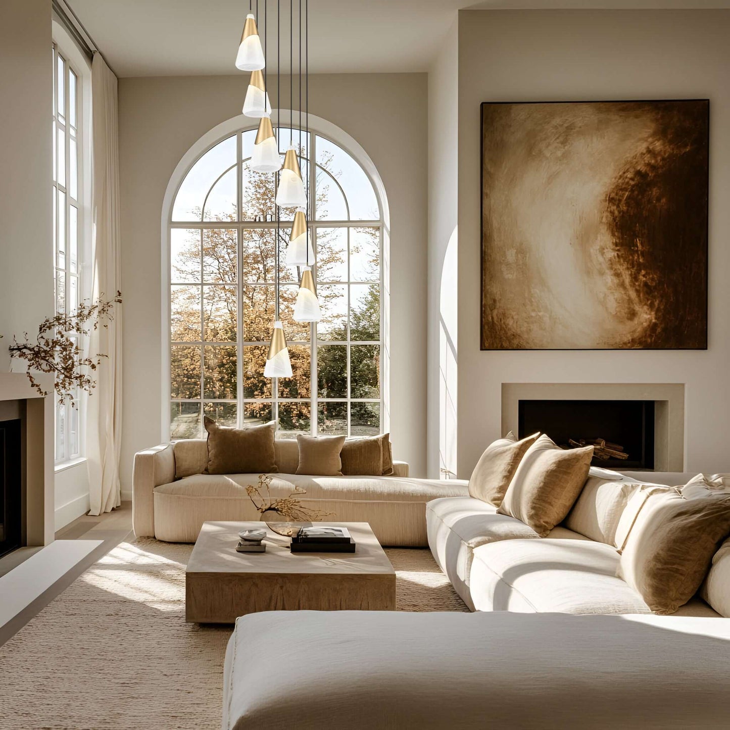 Aimie 7 Light Chandelier Modern Gold