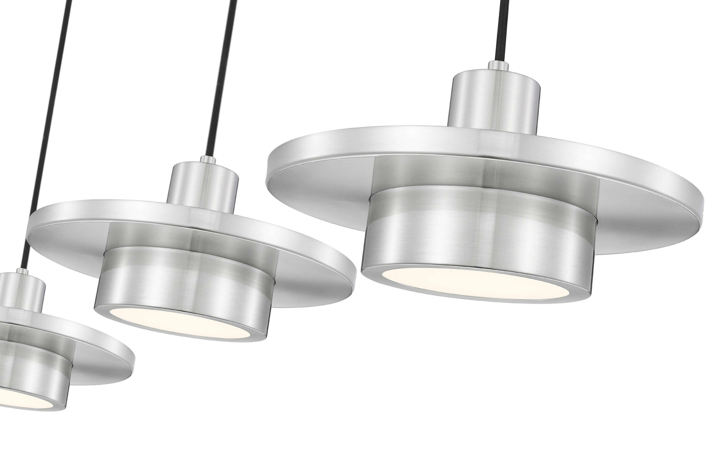 Ludo LED 3 Light Linear Chandelier Brushed Nickel
