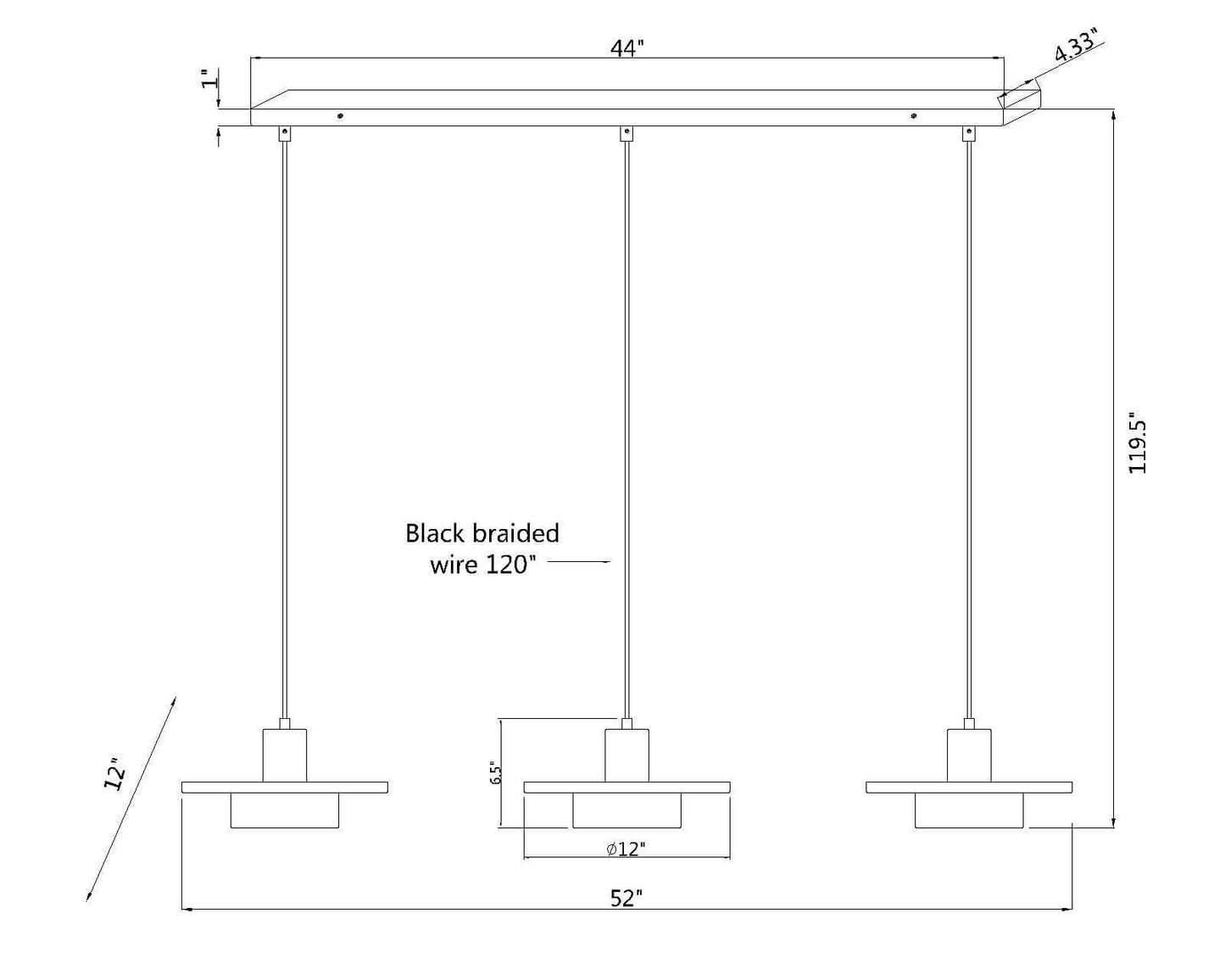 Ludo LED 3 Light Linear Chandelier Matte White + Modern Gold