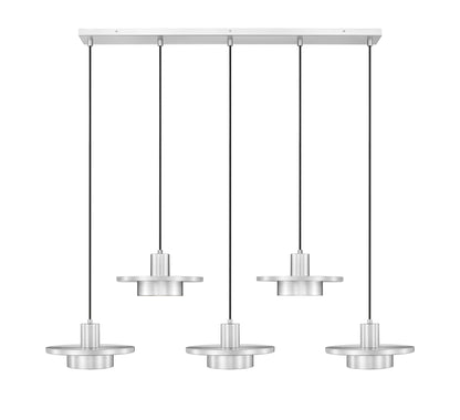 Ludo LED 5 Light Linear Chandelier Brushed Nickel