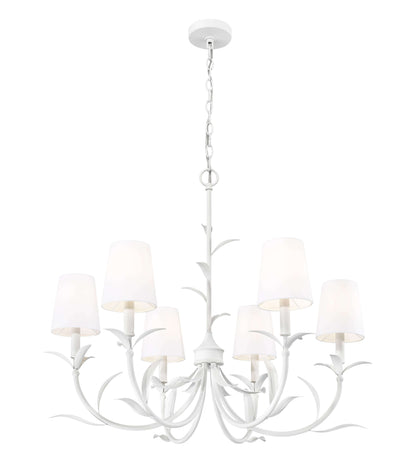 Aslin 6 Light Chandelier Textured White