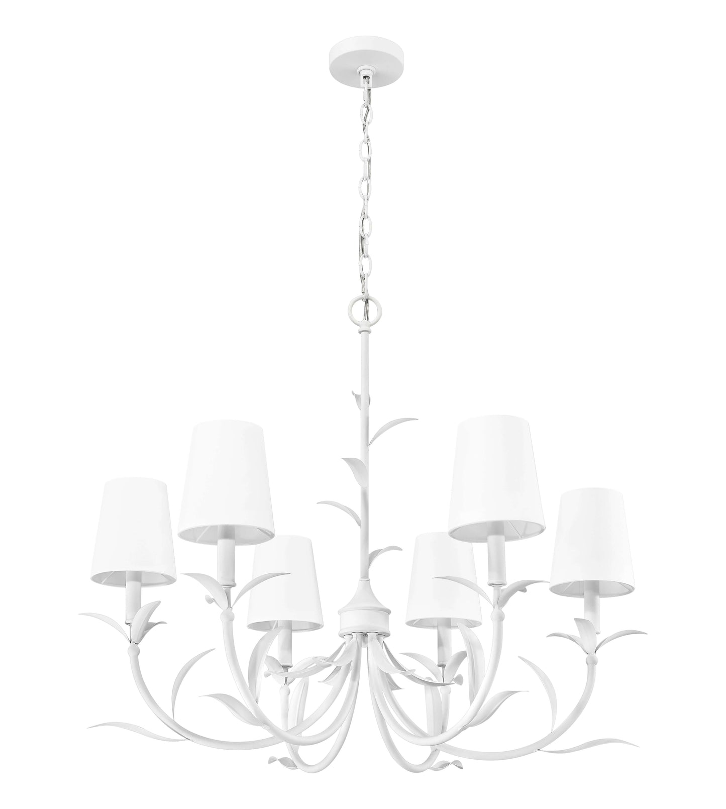 Aslin 6 Light Chandelier Textured White