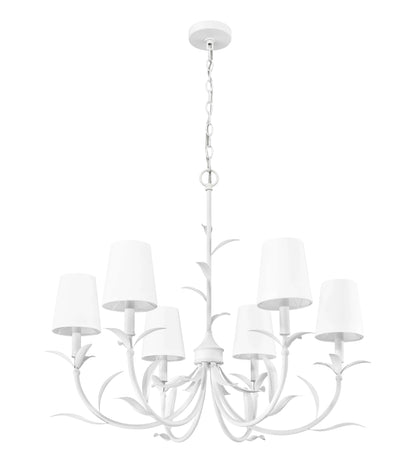 Aslin 6 Light Chandelier Textured White