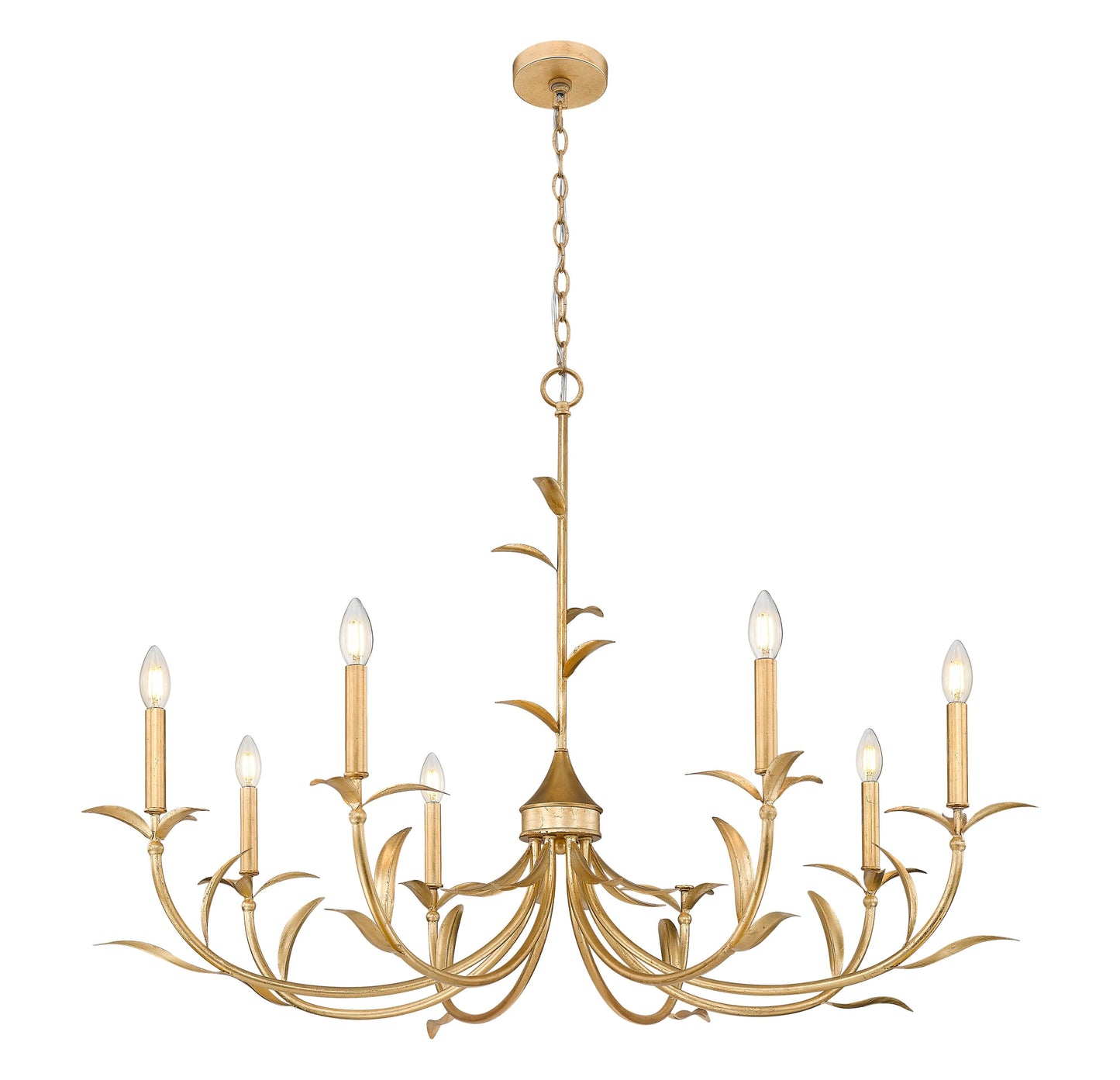 Aslin 8 Light Chandelier Gold Leaf