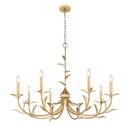 Aslin 8 Light Chandelier Gold Leaf