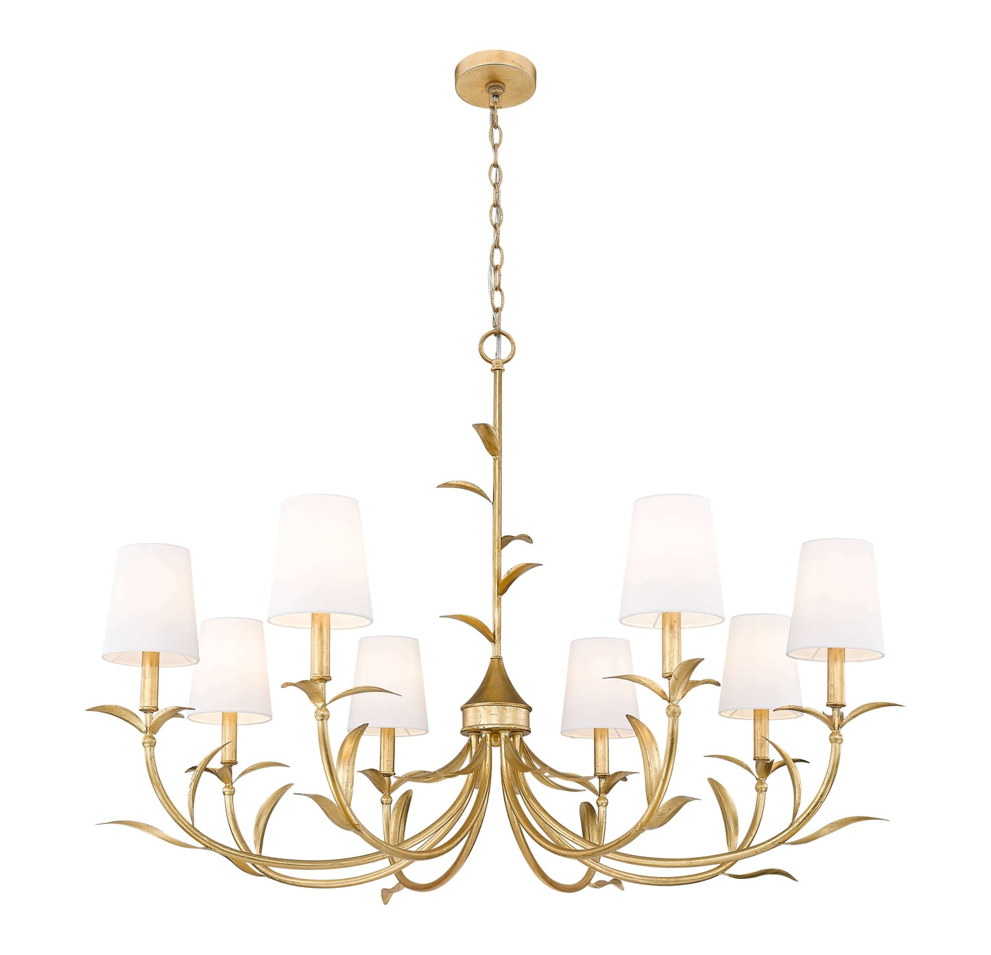 Aslin 8 Light Chandelier Gold Leaf