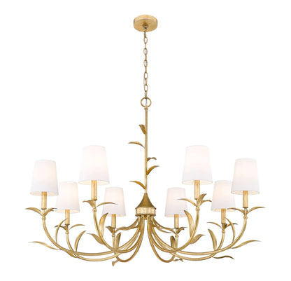 Aslin 8 Light Chandelier Gold Leaf
