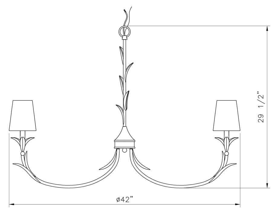 Aslin 8 Light Chandelier Gold Leaf