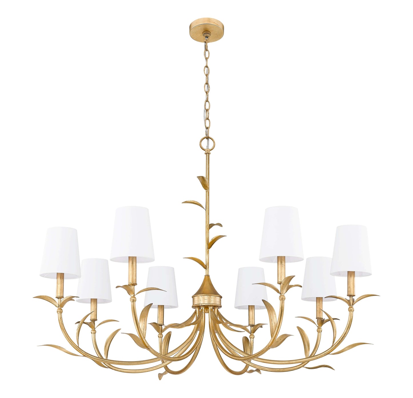 Aslin 8 Light Chandelier Gold Leaf