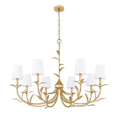 Aslin 8 Light Chandelier Gold Leaf