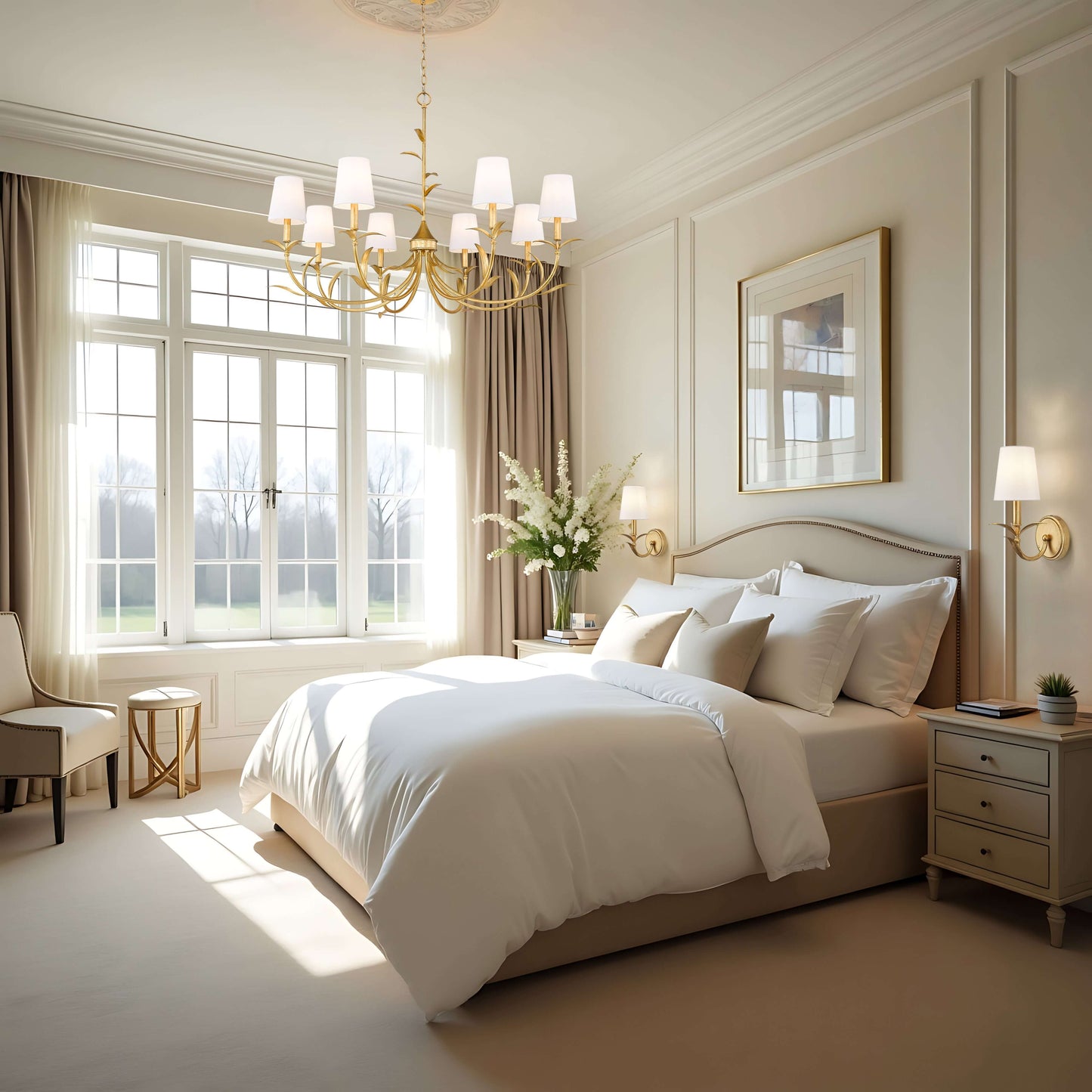 Aslin 8 Light Chandelier Gold Leaf