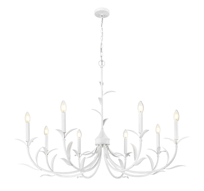 Aslin 8 Light Chandelier Textured White