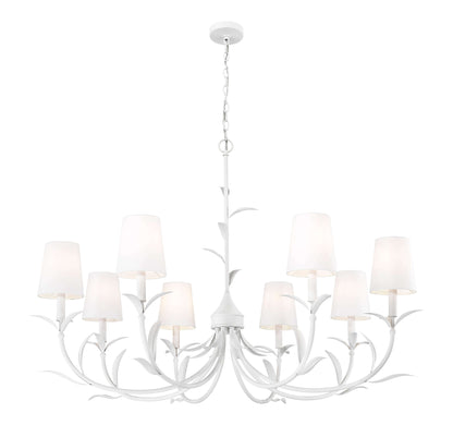Aslin 8 Light Chandelier Textured White
