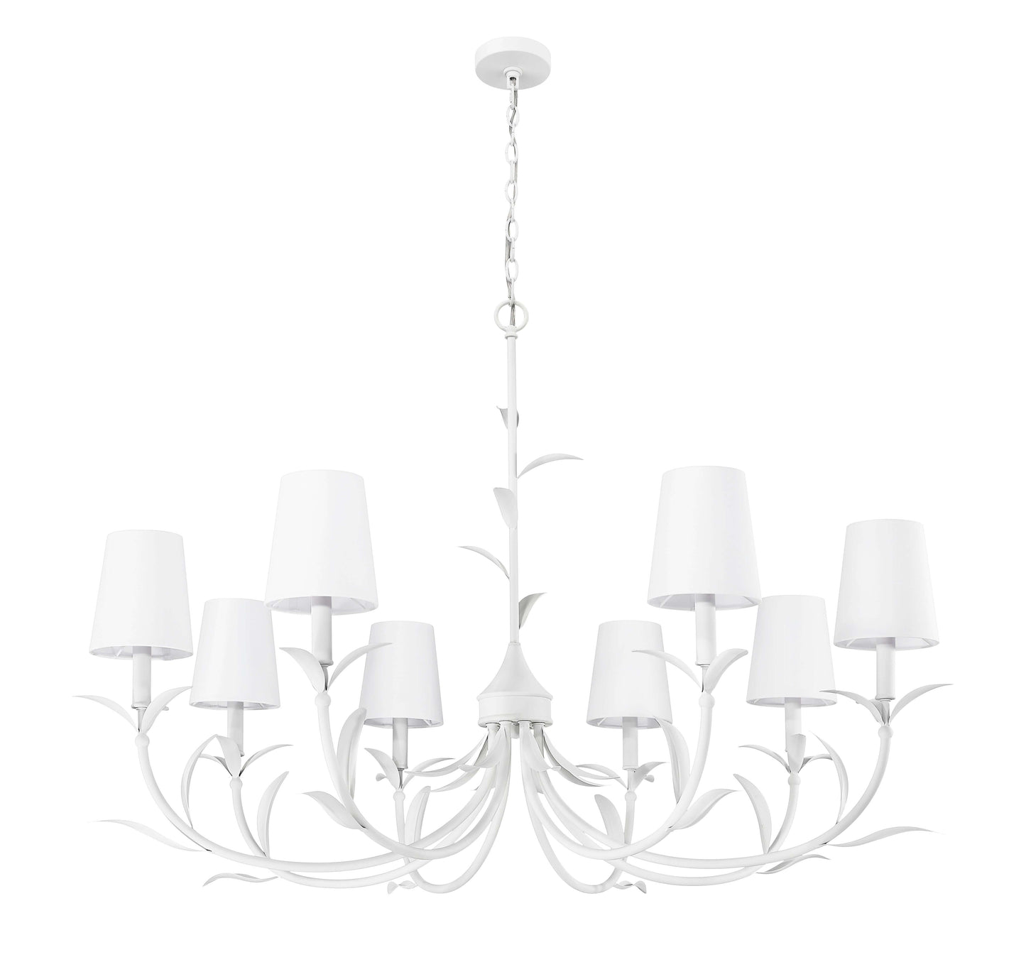 Aslin 8 Light Chandelier Textured White