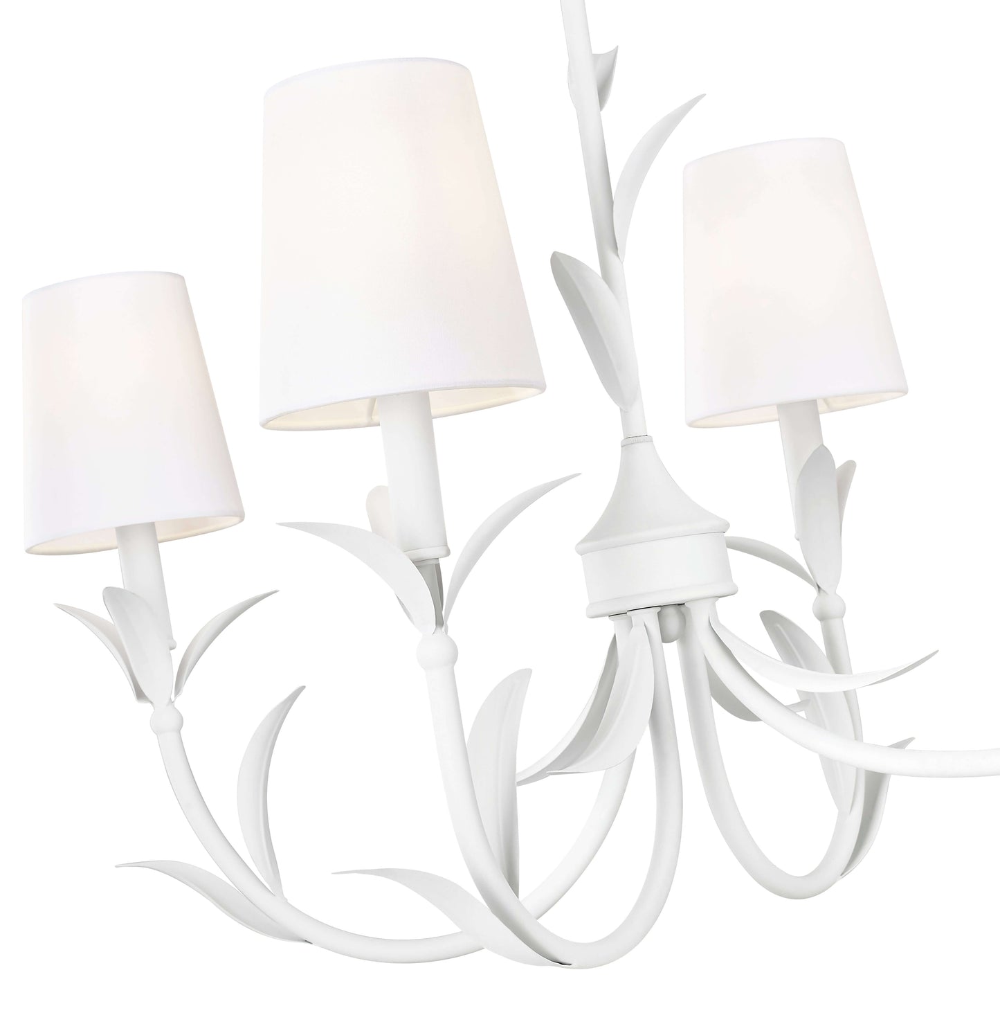 Aslin 6 Light Linear Chandelier Textured White
