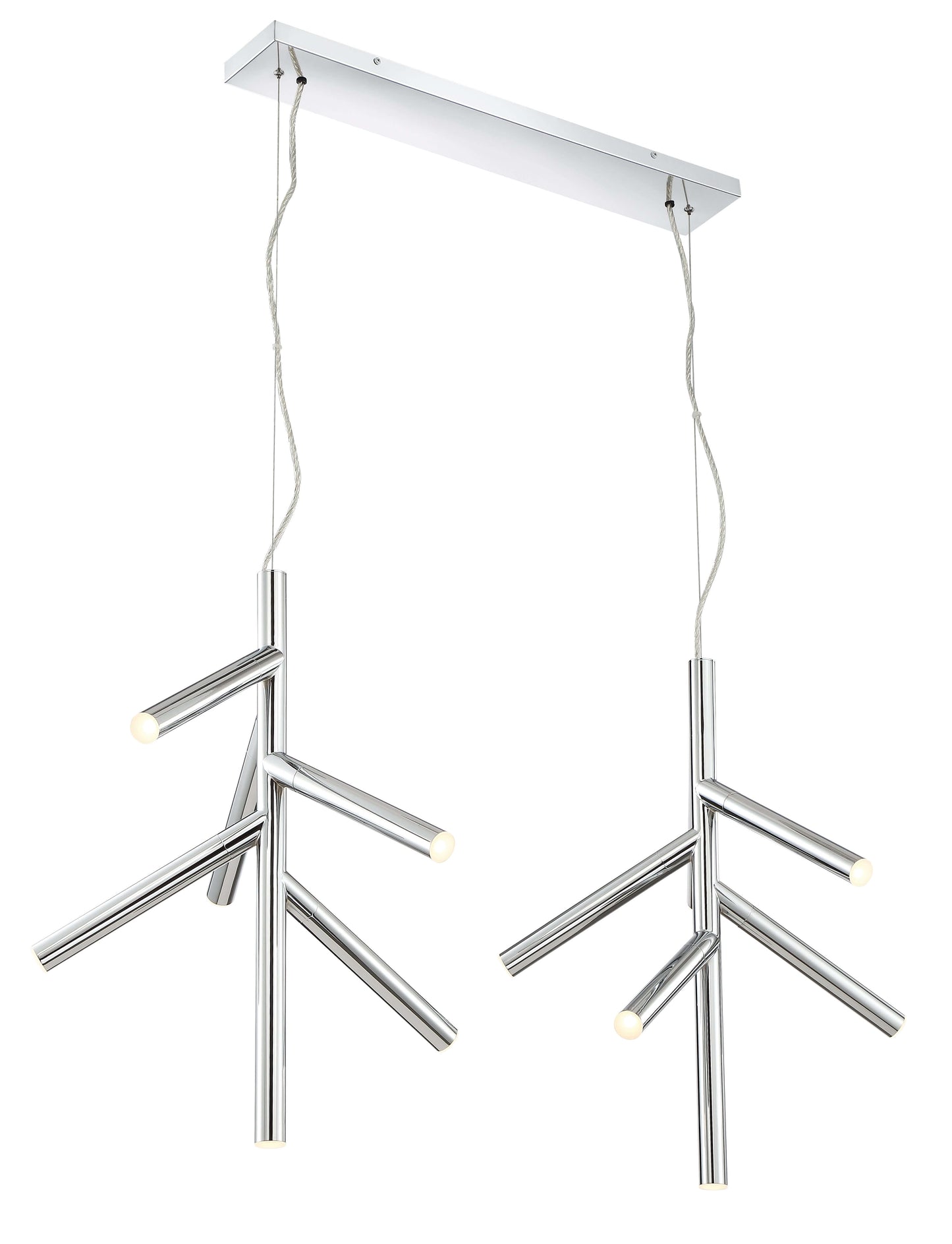 Forest LED 12 Light Linear Chandelier Chrome