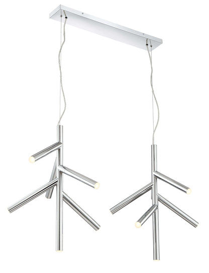 Forest LED 12 Light Linear Chandelier Chrome