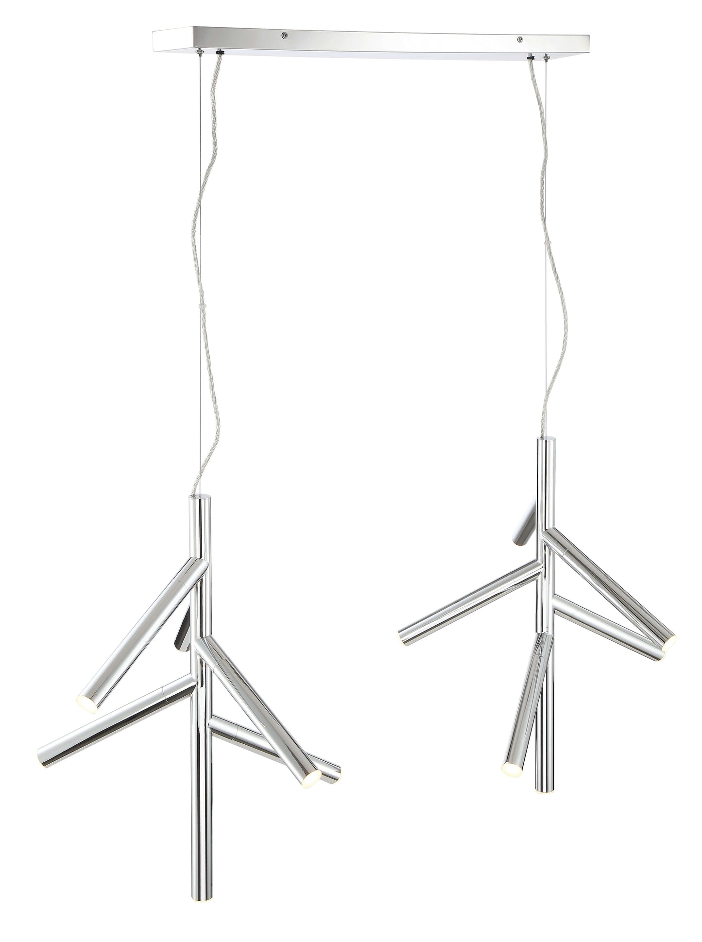 Forest LED 12 Light Linear Chandelier Chrome