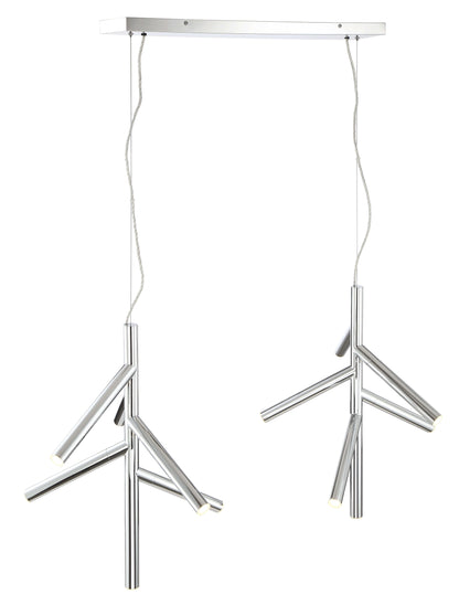 Forest LED 12 Light Linear Chandelier Chrome