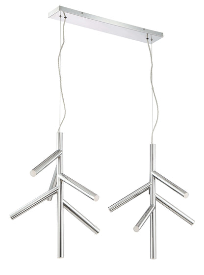 Forest LED 12 Light Linear Chandelier Chrome