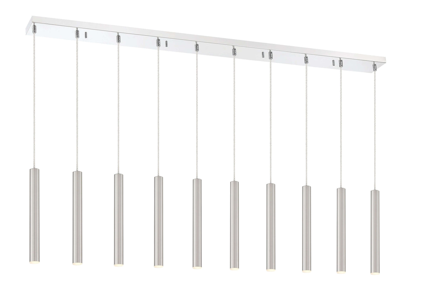 Forest LED 10 Light Linear Chandelier Chrome