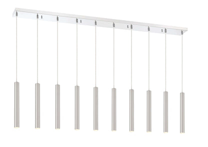Forest LED 10 Light Linear Chandelier Chrome