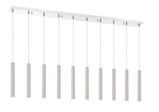 Forest LED 10 Light Linear Chandelier Chrome