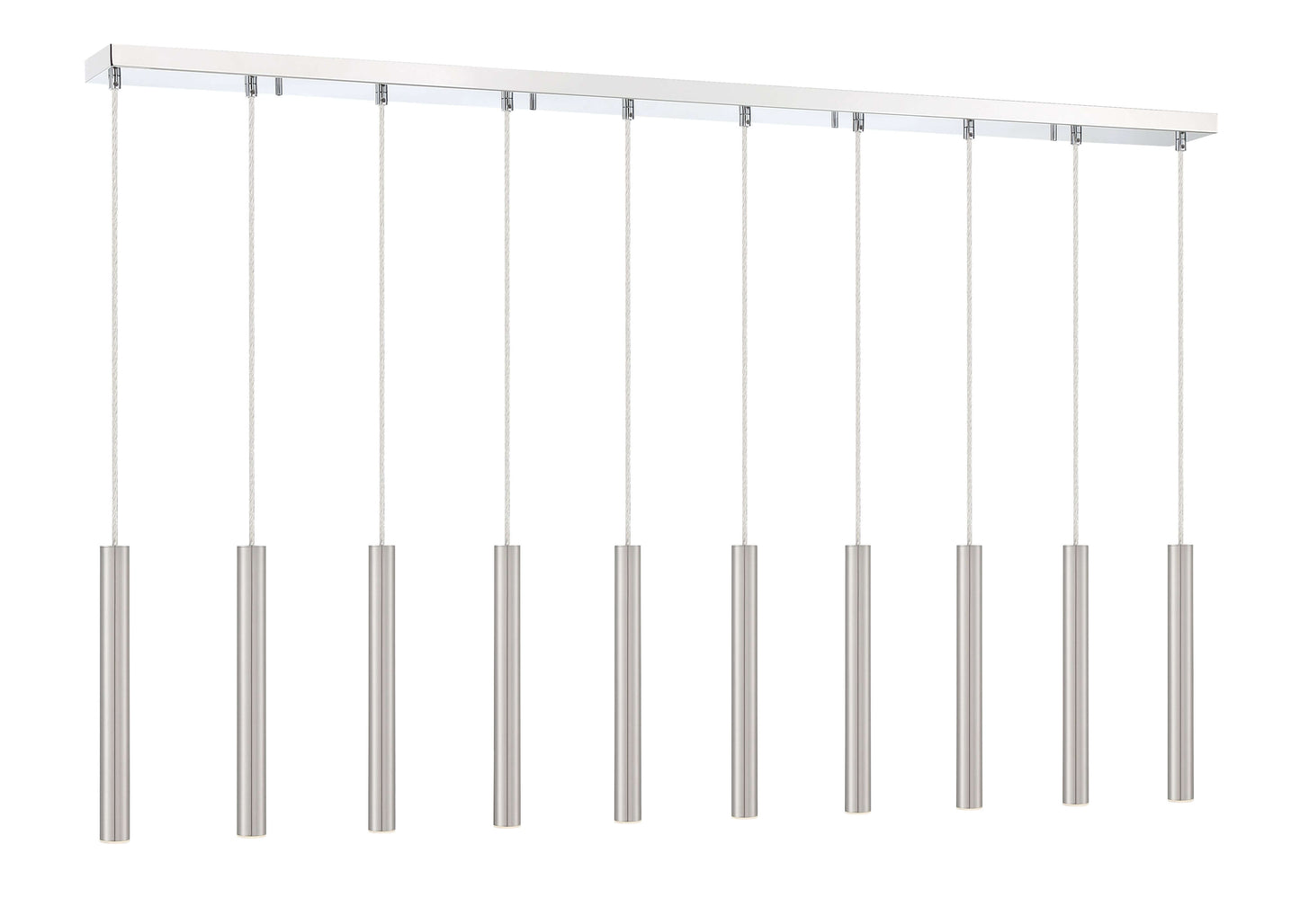 Forest LED 10 Light Linear Chandelier Chrome