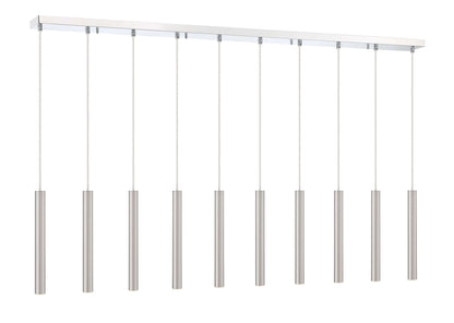 Forest LED 10 Light Linear Chandelier Chrome