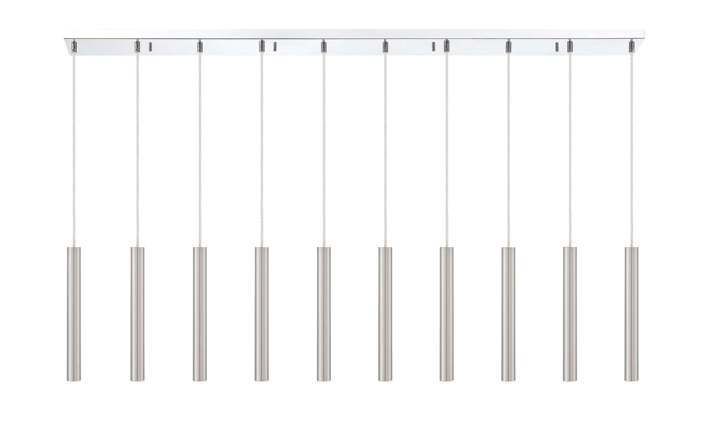 Forest LED 10 Light Linear Chandelier Chrome