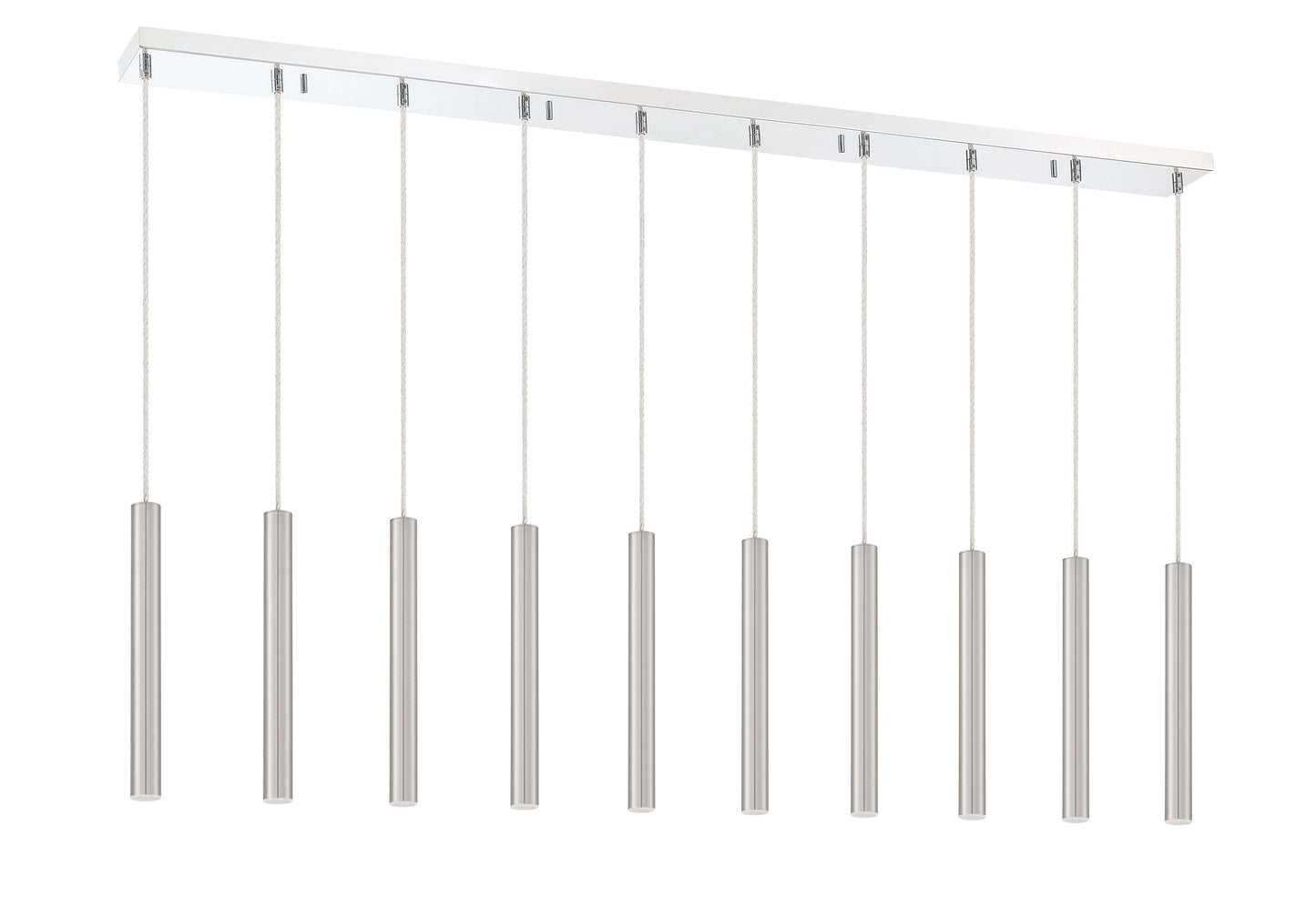 Forest LED 10 Light Linear Chandelier Chrome