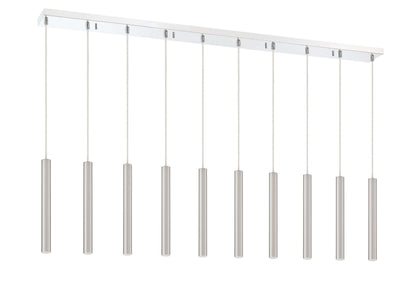 Forest LED 10 Light Linear Chandelier Chrome