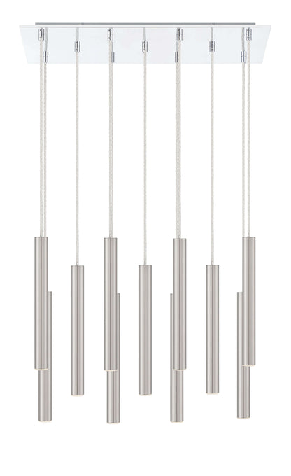 Forest LED 11 Light Chandelier Chrome
