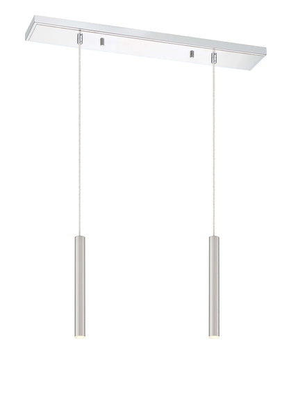 Forest LED 2 Light Linear Chandelier Chrome
