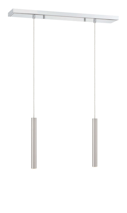 Forest LED 2 Light Linear Chandelier Chrome