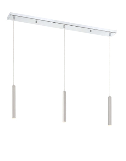 Forest LED 3 Light Linear Chandelier Chrome