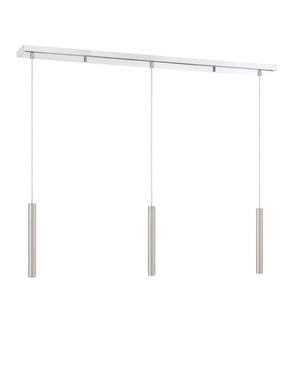 Forest LED 3 Light Linear Chandelier Chrome