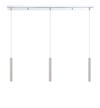 Forest LED 3 Light Linear Chandelier Chrome