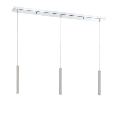 Forest LED 3 Light Linear Chandelier Chrome