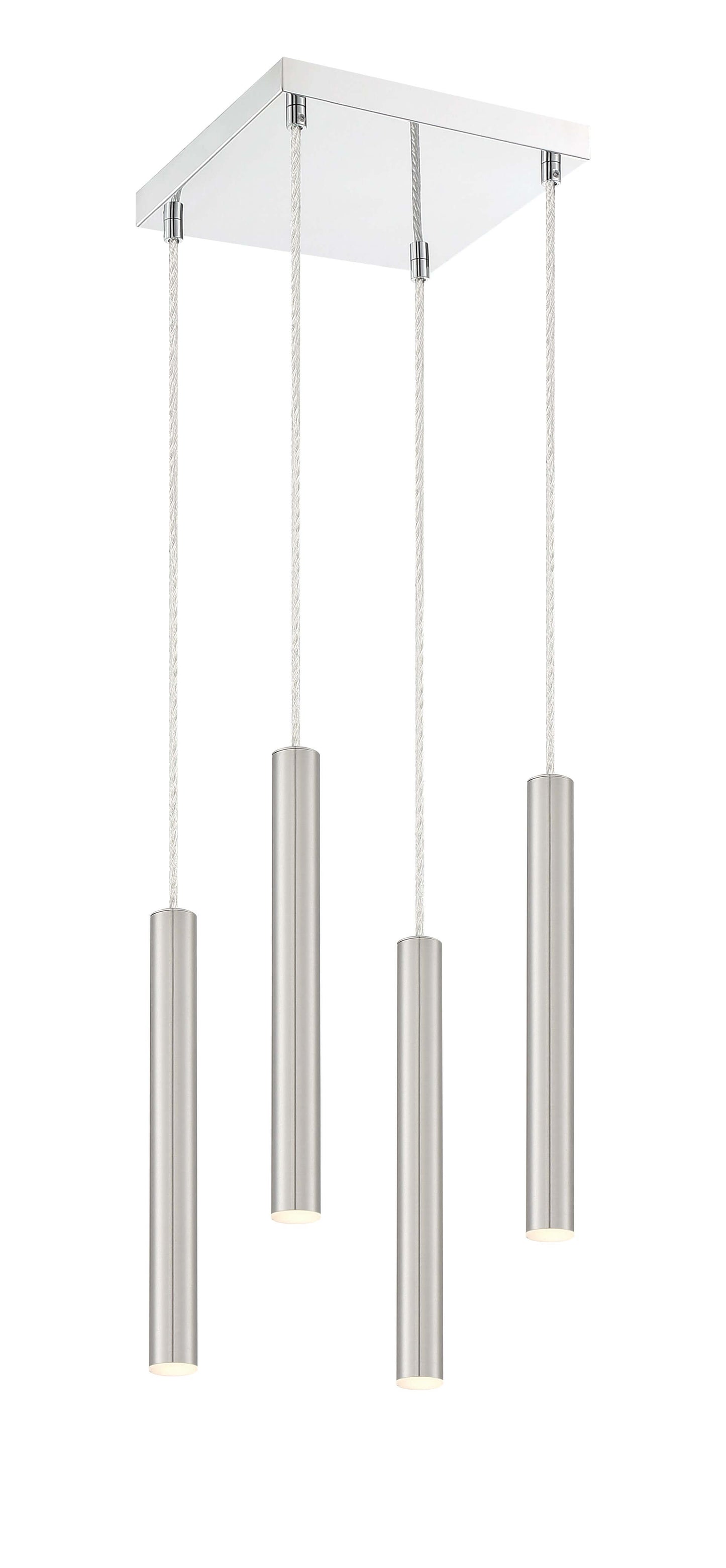 Forest LED 4 Light Chandelier Chrome