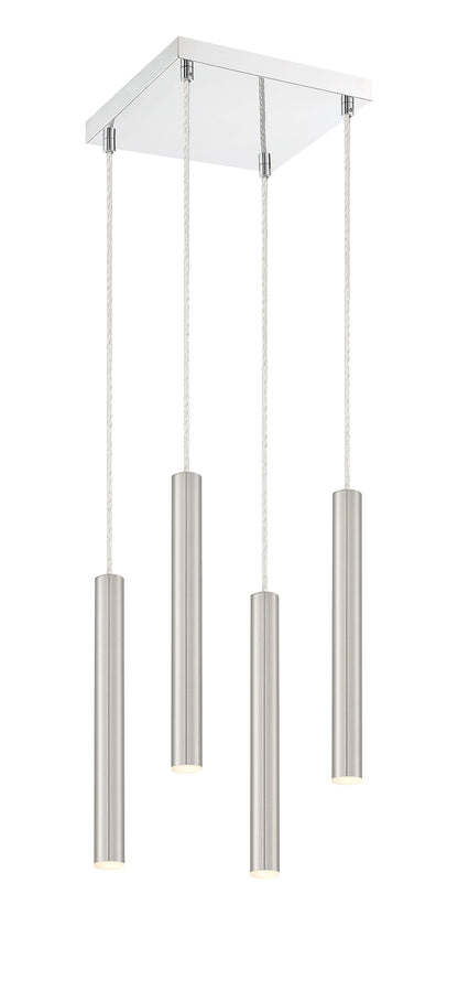 Forest LED 4 Light Chandelier Chrome