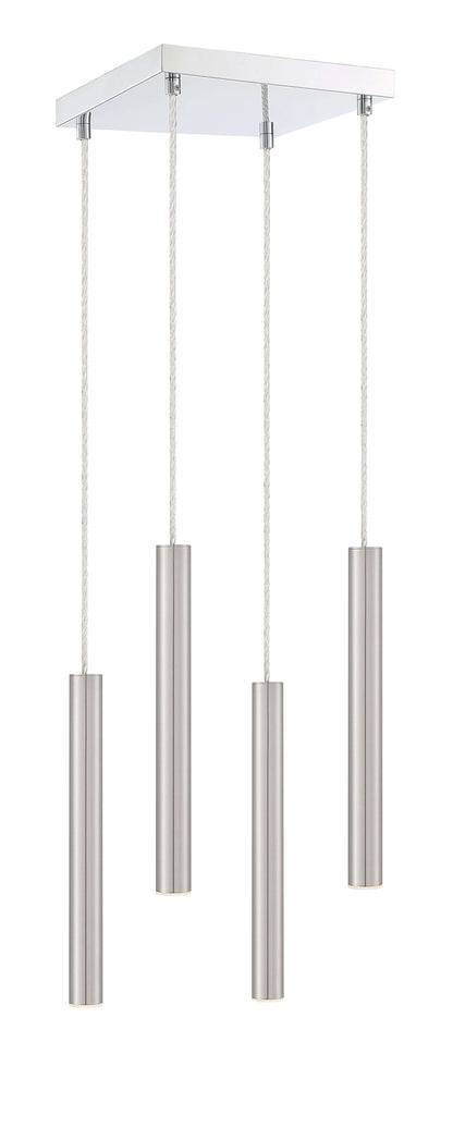 Forest LED 4 Light Chandelier Chrome