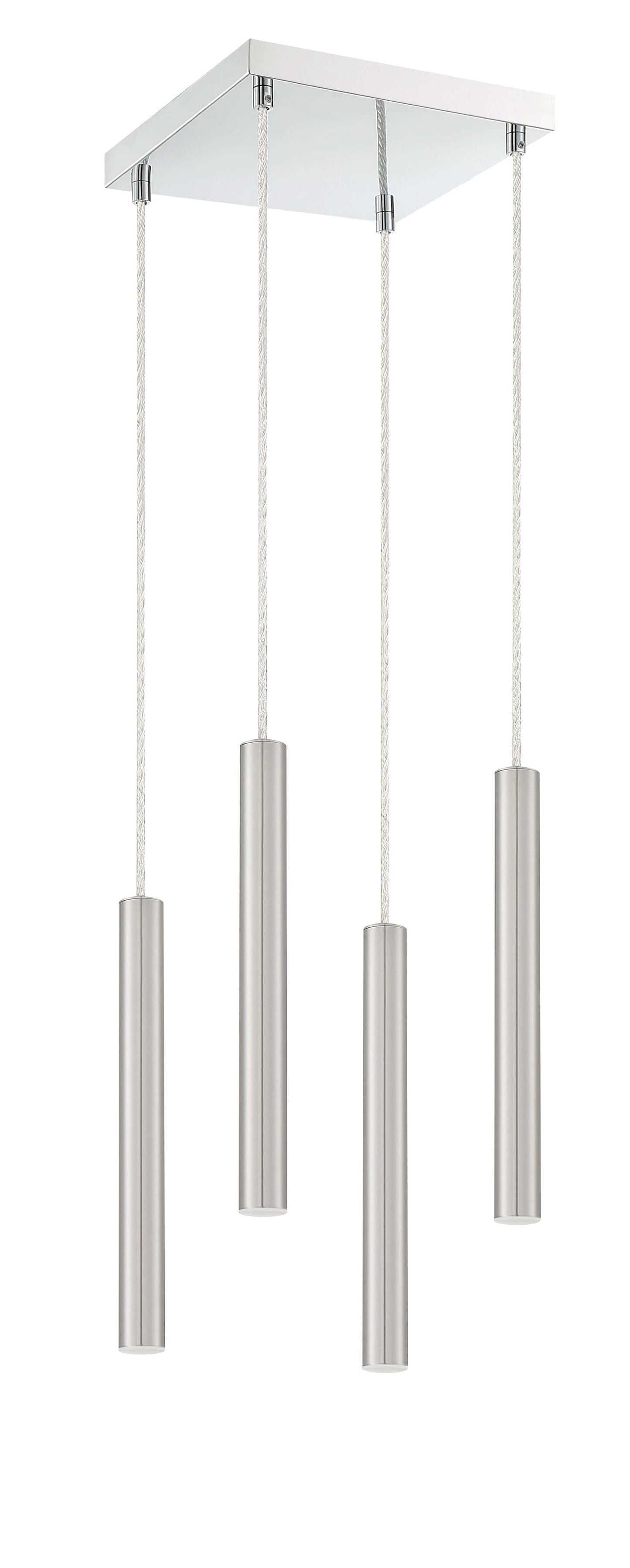 Forest LED 4 Light Chandelier Chrome