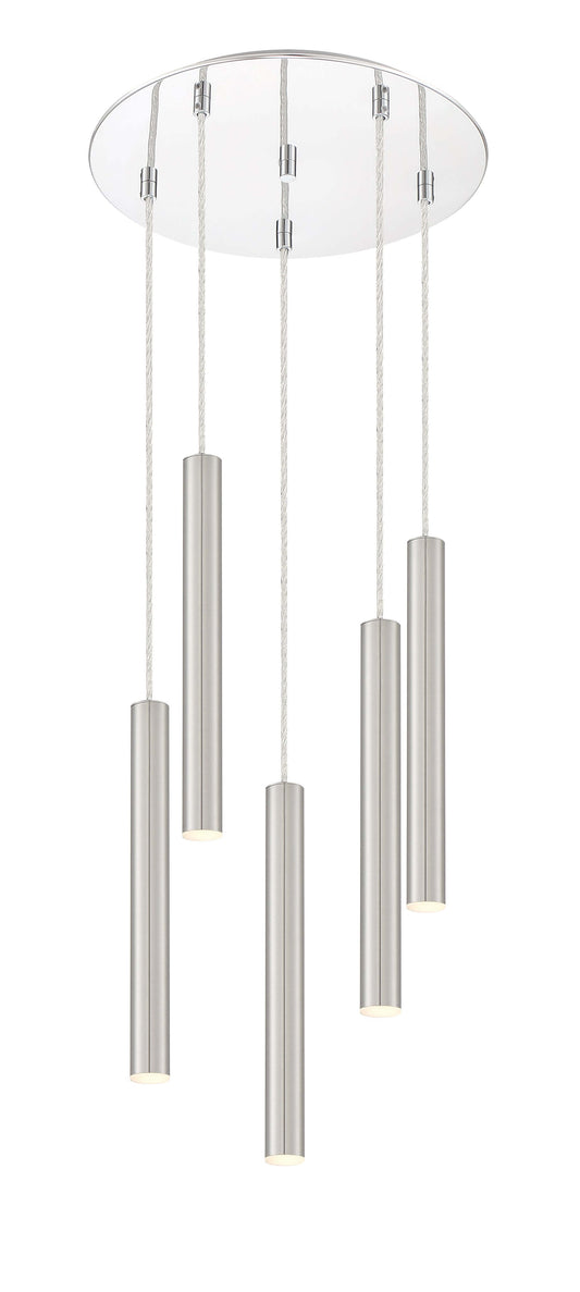 Forest LED 5 Light Chandelier Chrome